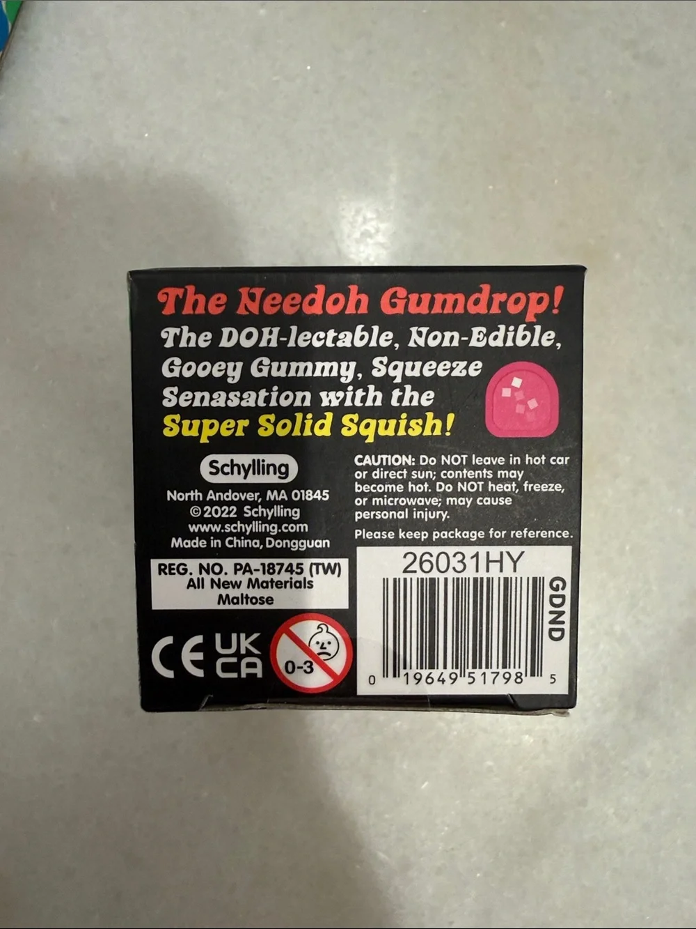 Nee Doh Gumdrop Super Solid Squish! - Purple